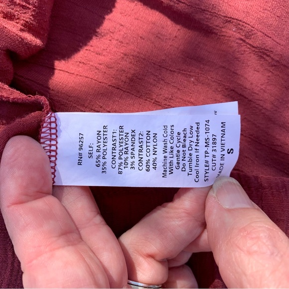 Parallel Skies sleeveless ruffle and detailed lace Boho SZ Small - Picture 4 of 5